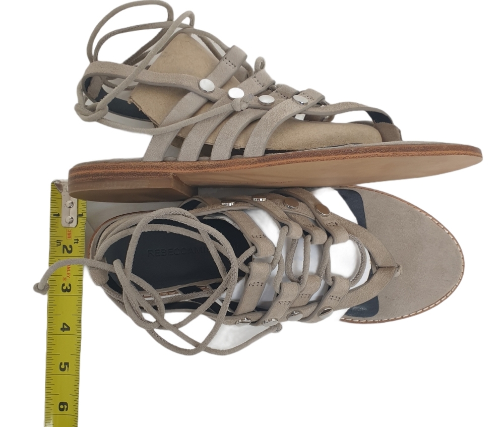 Rebecca Minkoff Evonne Suede Strappy Flat Sandal - Picture 6 of 9